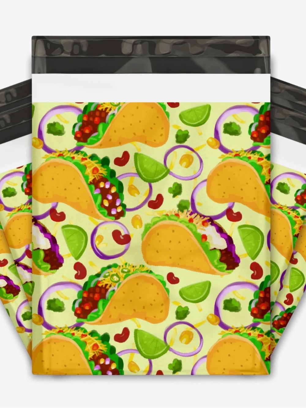 20 Taco Fiesta Polymailers 10x13 Bright Fun Shipping Bags Boutique Packaging 🌮
